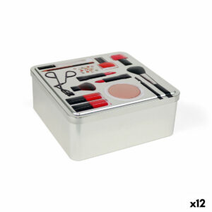 Mehrzweckbox Confortime Make-Up Metall 19,7 x 19,7 x 8 cm (12 Stück)