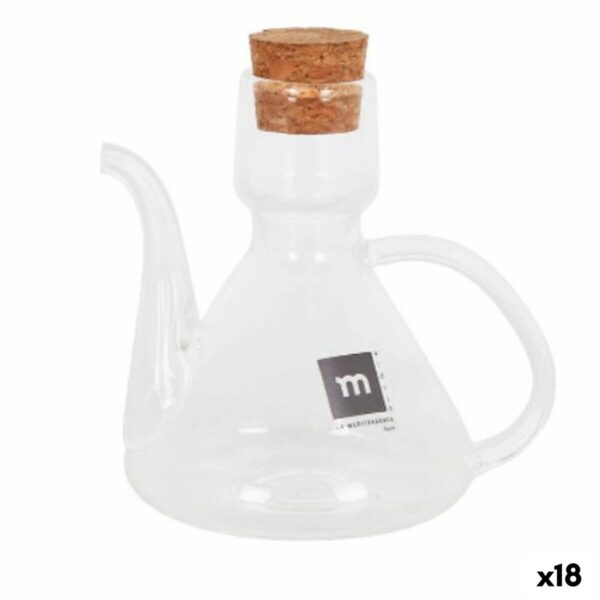 Ölfläschchen La Mediterránea Bell Durchsichtig Silikon Borosilikatglas 125 ml (18 Stück)