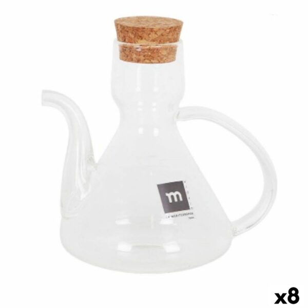 Ölfläschchen La Mediterránea Bell Durchsichtig Silikon Borosilikatglas 275 ml (8 Stück)