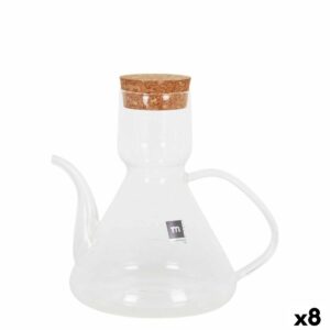 Ölfläschchen La Mediterránea Bell Durchsichtig Silikon Borosilikatglas 500 ml (8 Stück)