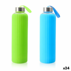 Wasserflasche Bewinner Glas Silikon 600 ml (24 Stück)