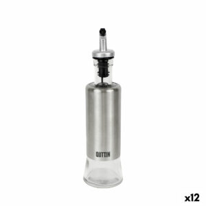 Ölfläschchen Quttin Durchsichtig Silberfarben Edelstahl 0,3 L (12 Stück)