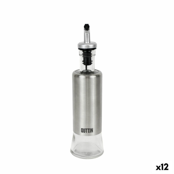 Ölfläschchen Quttin Durchsichtig Silberfarben Edelstahl 0,3 L (12 Stück)