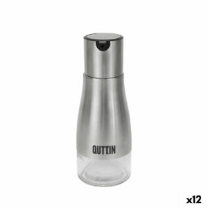 Ölfläschchen Quttin Durchsichtig Silberfarben Edelstahl 0,32 L (12 Stück)