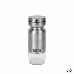 Ölfläschchen Quttin Durchsichtig Silberfarben Edelstahl 0,36 L (12 Stück)