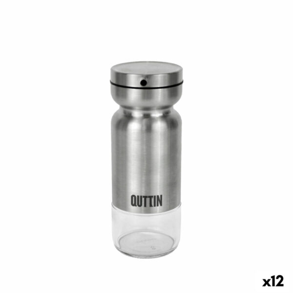 Ölfläschchen Quttin Durchsichtig Silberfarben Edelstahl 0,36 L (12 Stück)