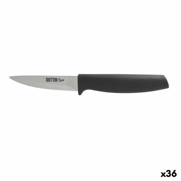 Schälmesser Quttin Laos Schwarz Silberfarben Edelstahl 8,5 cm (36 Stück)