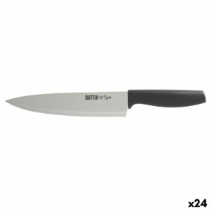 Küchenmesser Quttin Laos Schwarz Silberfarben 20 cm (24 Stück)