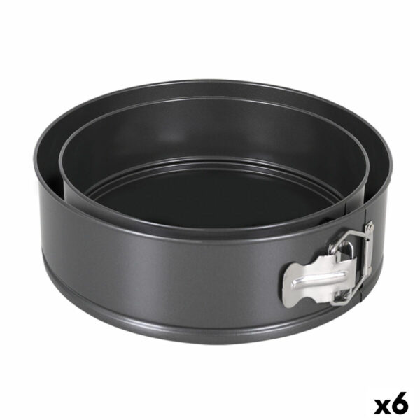Kuchenspringform Quttin Schwarz 20 x 6,8+24 x 7 cm 2 Stücke (6 Stück)