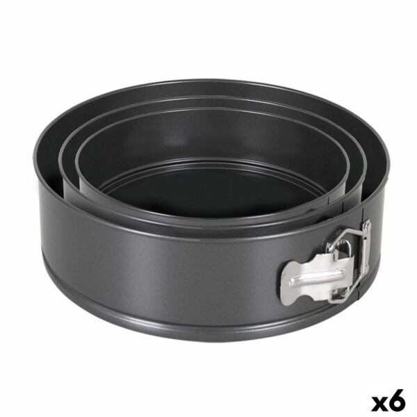 Kuchenspringform Quttin Schwarz 24 x 7+28 x 6,8 cm 3 Stücke (6 Stück)