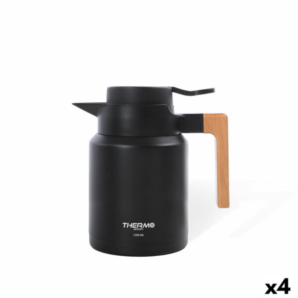 Thermoskanne ThermoSport Schwarz 1,2 L (4 Stück)