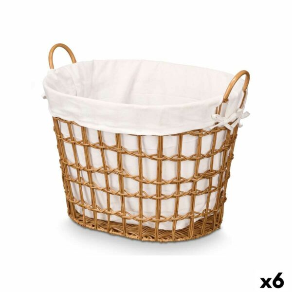 Korb Kipit HX30564 natürlich Polyester Stoff Polypropylen Eisen Kunststoff 50 % Baumwolle (6 Stück)