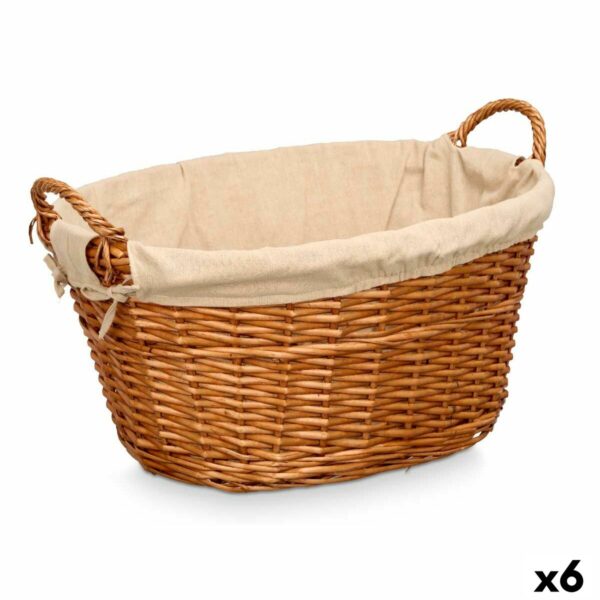 Korb Kipit HX31039 natürlich Polyester korb Stoff 50 % Baumwolle 60 x 35 x 48 cm (6 Stück)