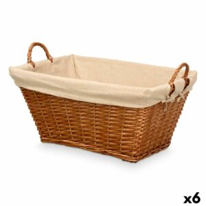 Korb Kipit HX31038 natürlich Polyester korb Stoff 50 % Baumwolle 65 x 35 x 43 cm (6 Stück)