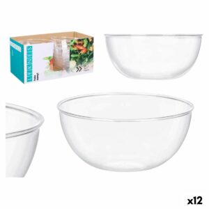 Geschirr-Set Leknes CK80678-1 Durchsichtig Kunststoff 3,5 L 25,5 x 12,5 x 25,5 cm (12 Stück)