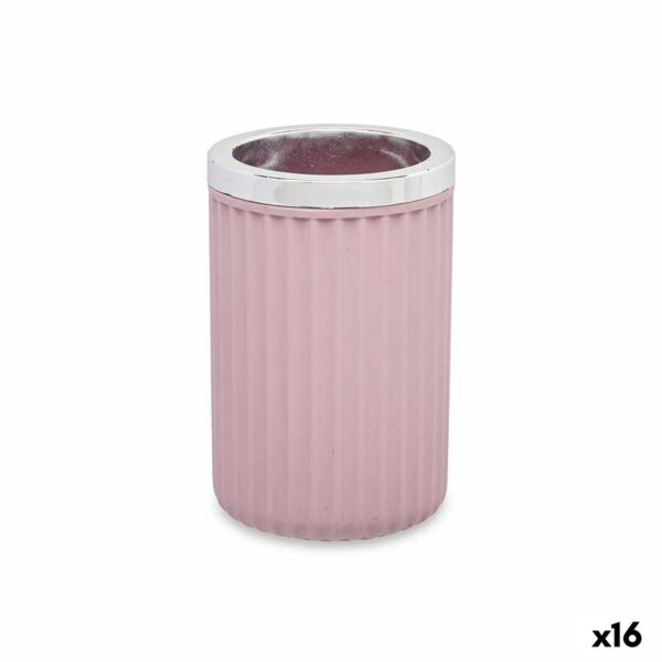 Trinkglas Berilo 3436-4 Rosa Kunststoff 7,5 x 11,5 x 7,5 cm (16 Stück)
