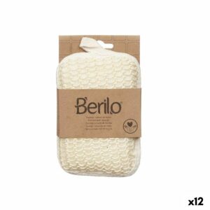 Körperschwamm Berilo B7083-6 Weiß Beige 11 x 16,5 x 3 cm (12 Stück)