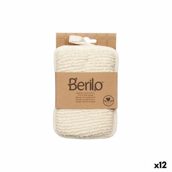 Körperschwamm Berilo B7081-6 Weiß Beige 11 x 16,5 x 2 cm (12 Stück)