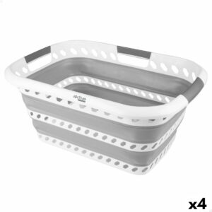 Faltbarer Wäschekorb Aktive Polypropylen TPR 61 x 7,5 x 43 cm 61 x 28 x 43 cm (4 Stück)