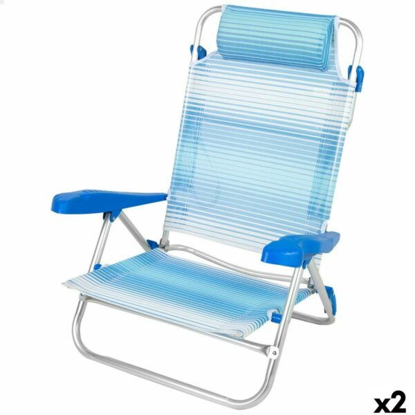 Strandstuhl Aktive 47 x 82 x 49 cm (2 Stück)