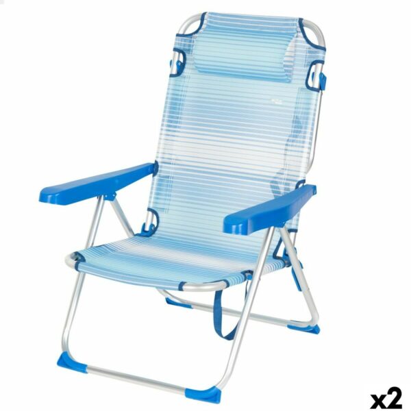 Strandstuhl Aktive 48 x 90 x 60 cm (2 Stück)