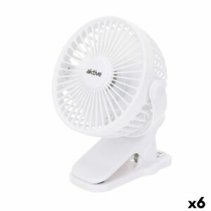 Wiederaufladbarer Schreibtischventilator Aktive (6 Stück)