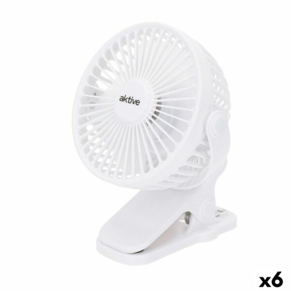 Wiederaufladbarer Schreibtischventilator Aktive (6 Stück)