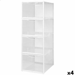 Stapelbarer Schuhkarton Max Home Polypropylen ABS 25 x 18,5 x 35 cm (4 Stück)