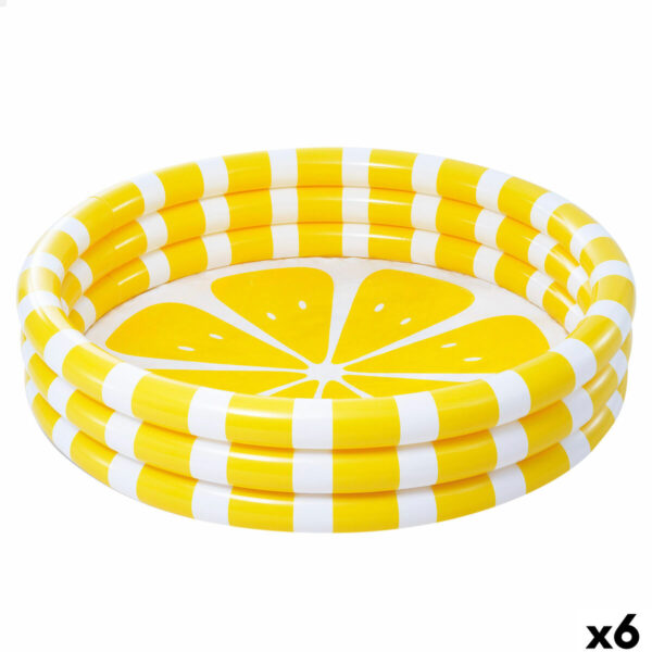 Aufblasbares Planschbecken für Kinder Intex Zitronengelb 147 x 33 x 147 cm Gelb (6 Stück)