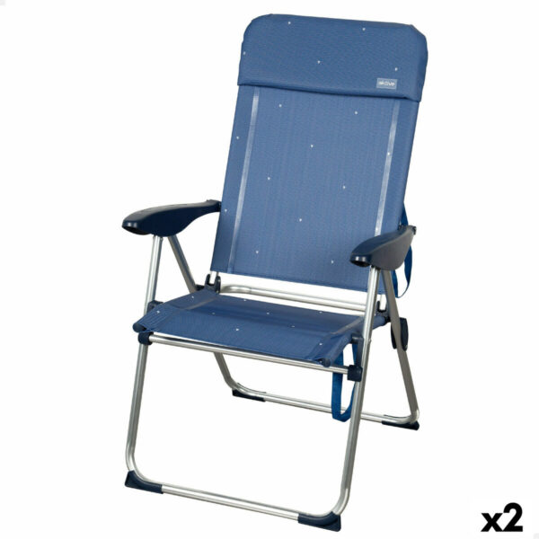 Strandstuhl Aktive 48 x 110 x 65 cm (2 Stück)