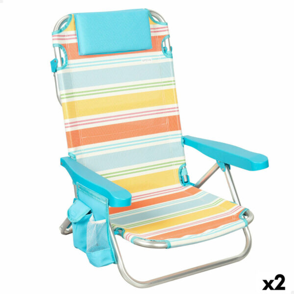 Strandstuhl Aktive 48 x 75 x 48 cm (2 Stück)