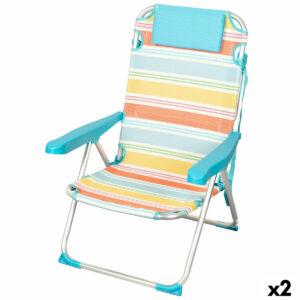 Strandstuhl Aktive 48 x 90 x 60 cm (2 Stück)