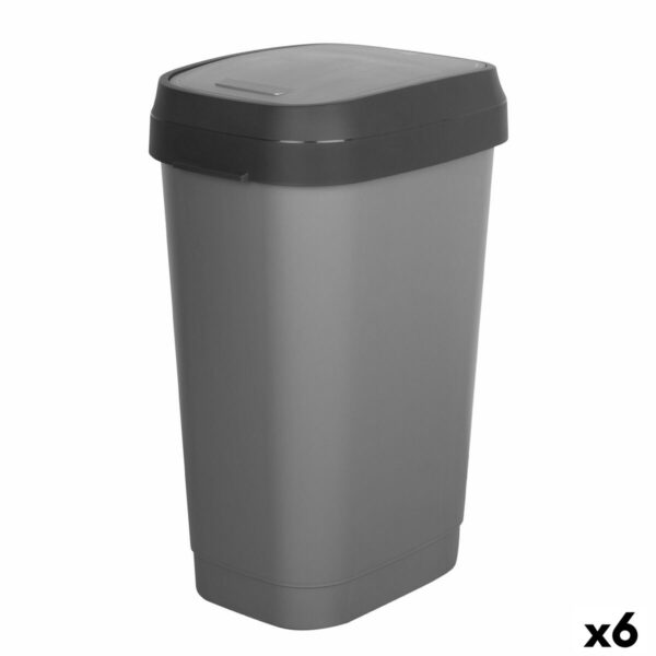 Mülltonne Curver Dunkelgrau Kunststoff 50 L (6 Stück)