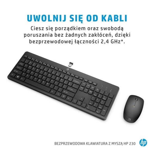 Tastatur mit Maus HP 3L1F0AA Azerty Französisch Weiß Schwarz – Bild 3