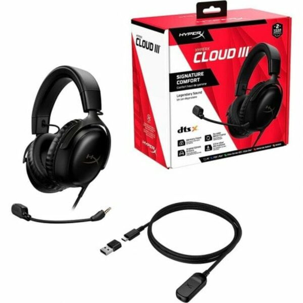 Kopfhörer mit Mikrofon HyperX Cloud III Schwarz – Bild 2