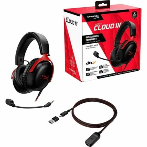 Kopfhörer mit Mikrofon HyperX Cloud III Schwarz – Bild 2