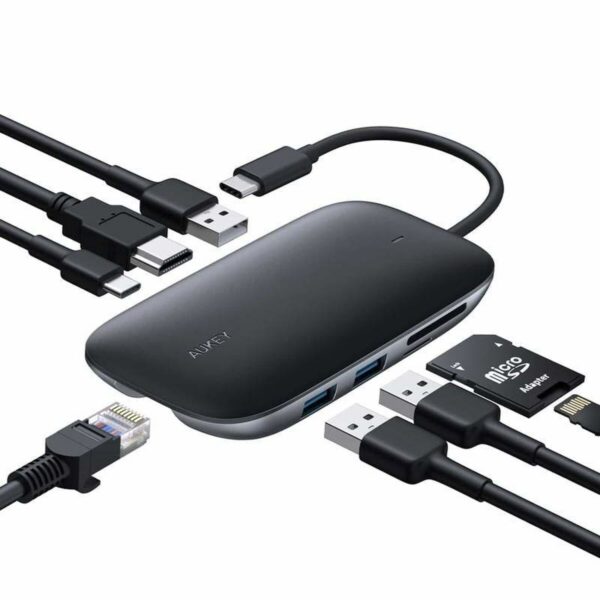 Hub USB Aukey CB-C71 Schwarz 100 W – Bild 2