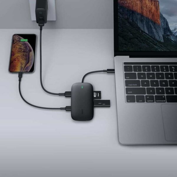 Hub USB Aukey CB-C71 Schwarz 100 W – Bild 7