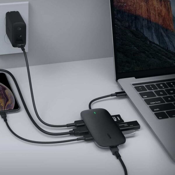 Hub USB Aukey CB-C71 Schwarz 100 W – Bild 8