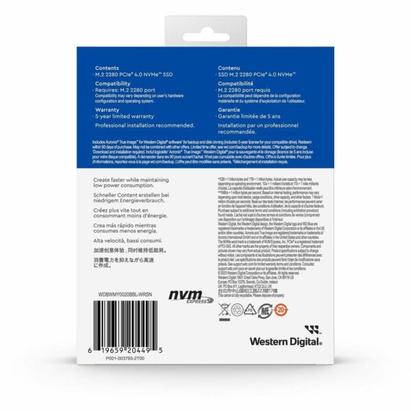 Festplatte Western Digital SN580 TLC 2 TB SSD – Bild 3