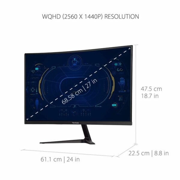 Monitor ViewSonic VX2718-2KPC-MHD 27" LED Wölbung 165 Hz VA Flicker free – Bild 8