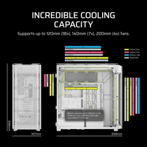 ATX Semi-Tower Gehäuse Corsair CC-9011274-WW Weiß – Bild 5