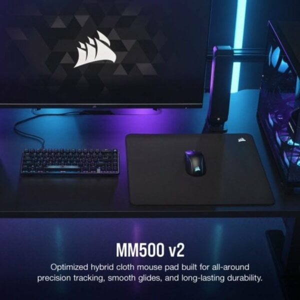 Gaming Mauspad Corsair MM500 v2 Schwarz 45 x 40 cm – Bild 2