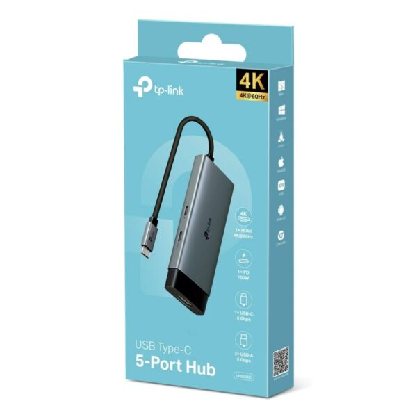 USB-Kabel TP-Link UH5020C 100 W Schwarz Grau – Bild 2