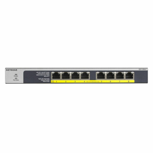 Switch Netgear GS108LP-100EUS RJ-45 – Bild 2