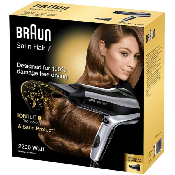 Föhn Braun Satin Hair 7 HD710 Schwarz 2200 W Ionisch – Bild 2