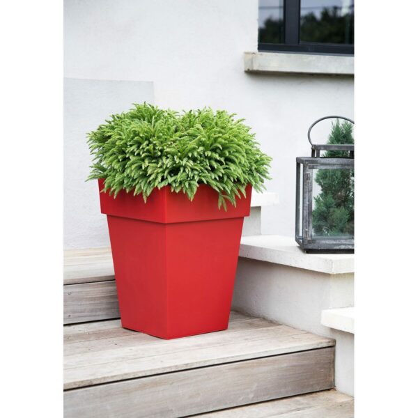 Blumentopf EDA Tuscan Rot Polypropylen karriert 39 x 39 x 53 cm – Bild 3