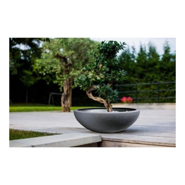 Blumentopf EDA Graphit Washbasin Grau Dunkelgrau (Ø 59 x 21 cm) – Bild 2