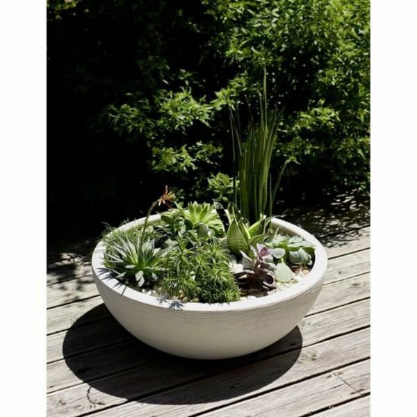 Blumentopf EDA Ø 59 cm Weiß Kunststoff rund – Bild 5
