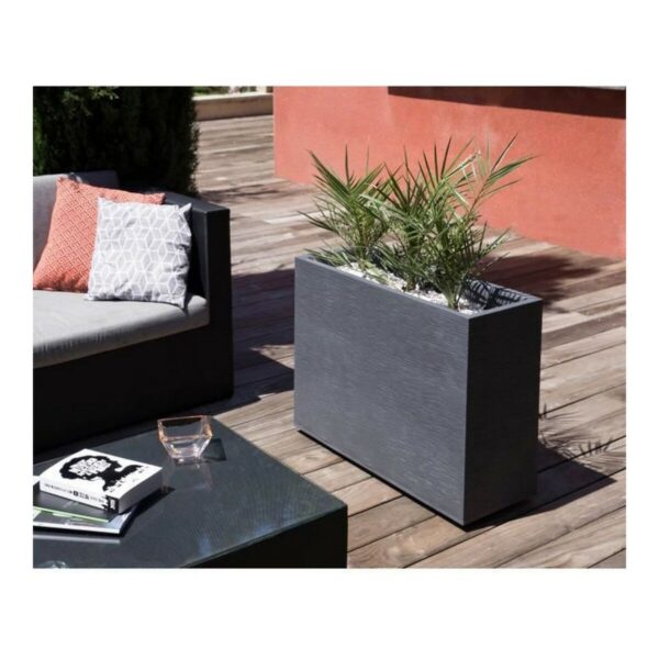 Blumentopf EDA Anthrazit Kunststoff – Bild 3
